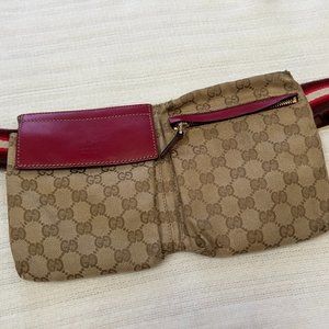 Gucci brown monogram canvas waist bag fanny pack